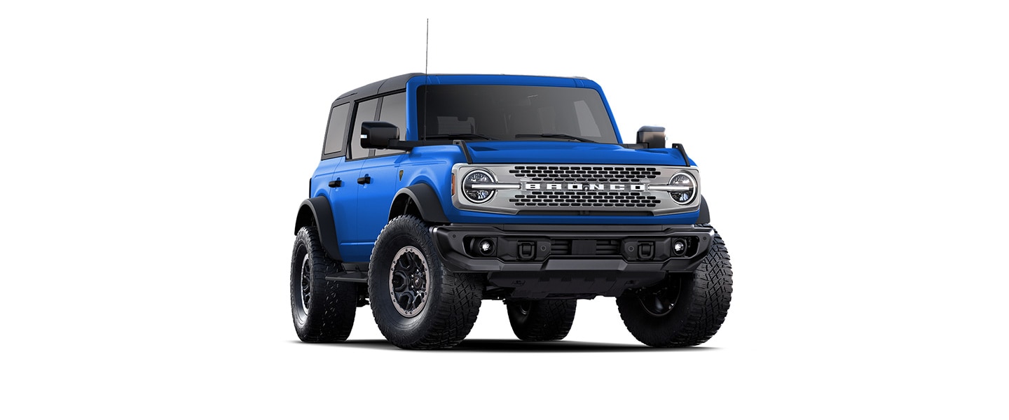Nueva camioneta SUV Bronco Azul Velocidad