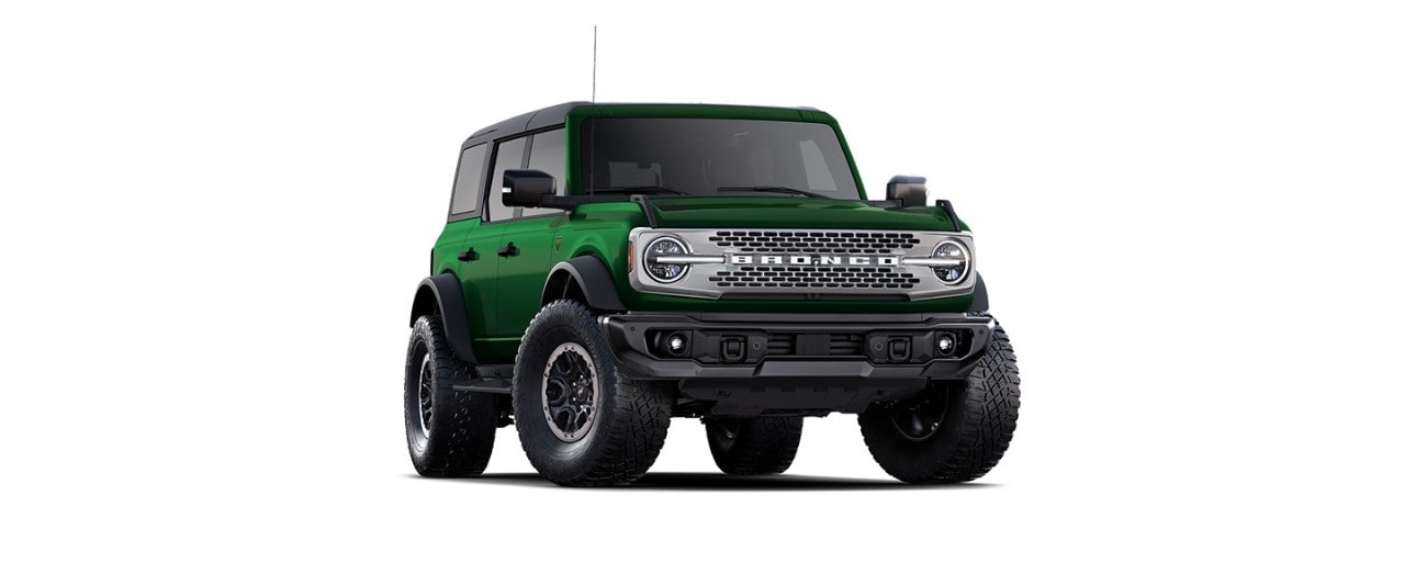 Nueva camioneta SUV Bronco Verde Acacia