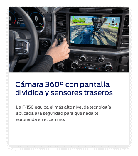 Cámara 360 con pantalla dividida de la F-150 Híbrida