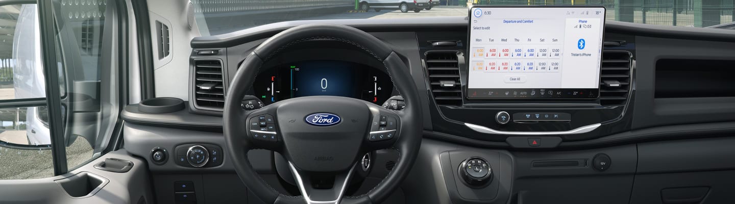 Interior tecnológico de la Ford Transit Custom