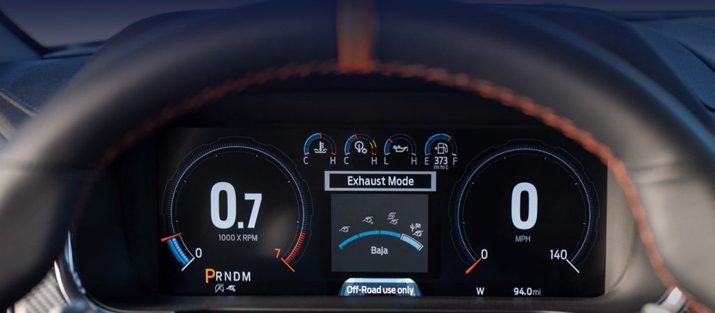 Centro de mensajes de 12 pulgadas de la Ford F-150 Raptor