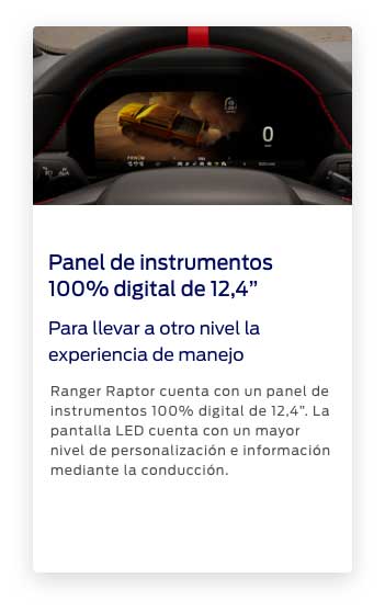 Panel de instrumentos 100% digital de 12,4"