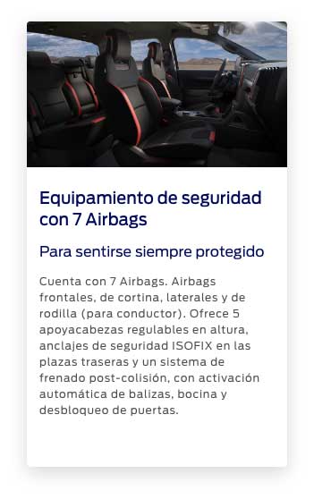 Equipamiento de seguridad con 7 Airbags